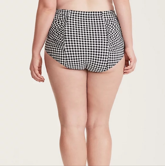 Torrid Black & White High Waist Gingham Swim Bikini Bottoms Size 3X NWT - Picture 3 of 4